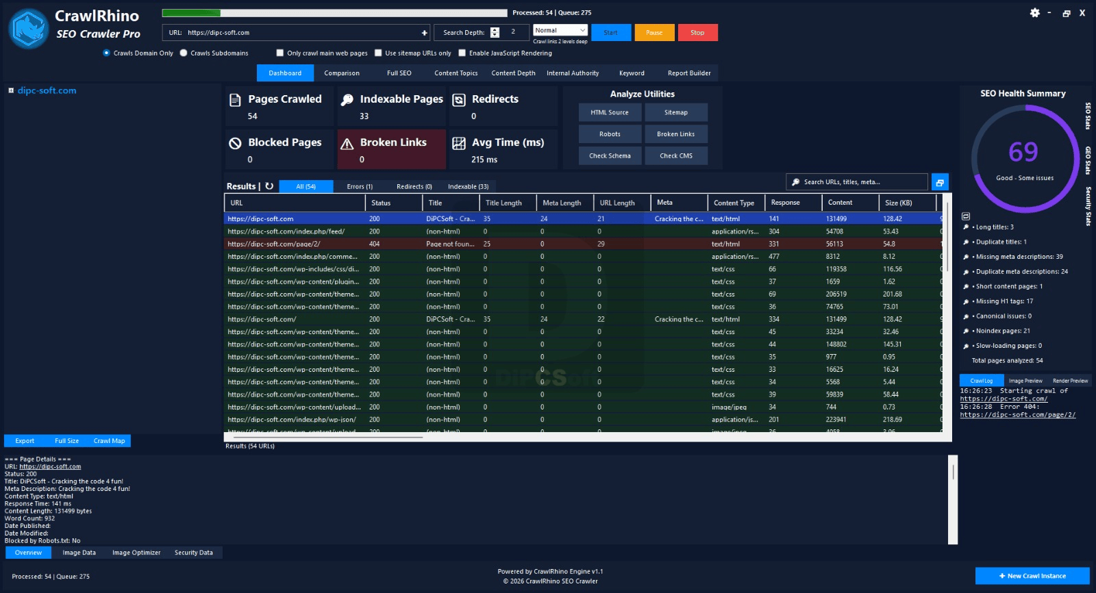 CrawlRhino SEO Crawler 