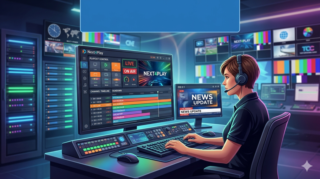 Next4Play Playout Automation With CG 2.1 (Complete Broadcast Software Guide)