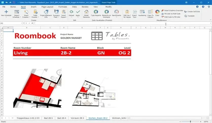planworks tables for revit 