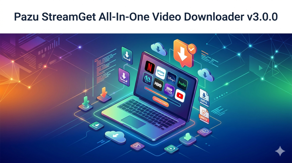 Pazu StreamGet v3.0.0 (Save Videos from 1000+ Sites Software)
