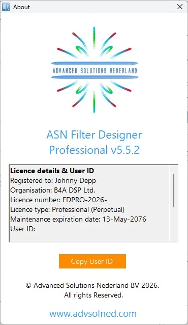 asn filter designer 