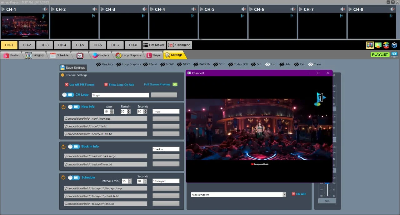 Amigo playout 
