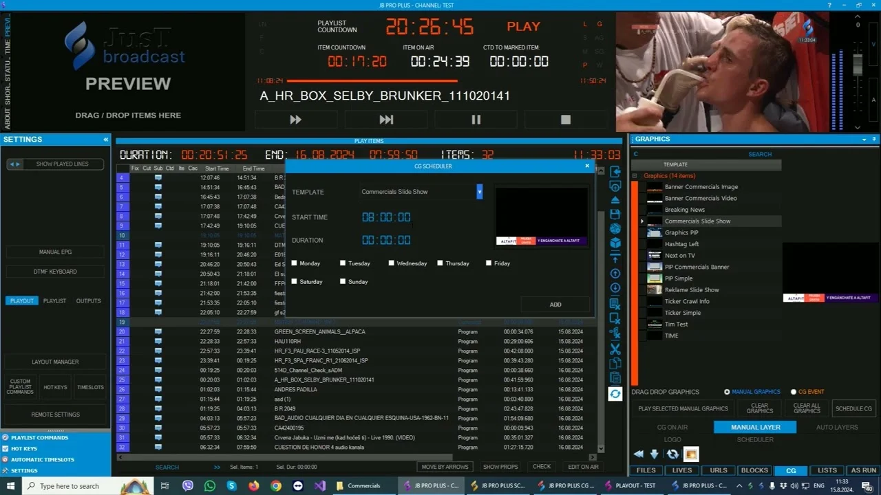 Just broadcast playout pro plus 