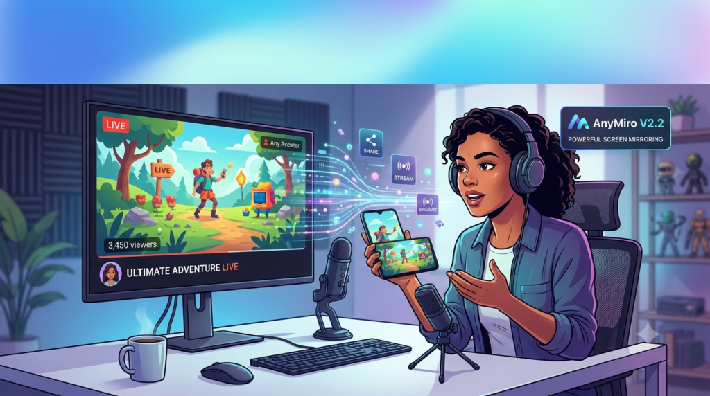AnyMiro V2.2 (Screen Mirroring for Live Streaming & More)
