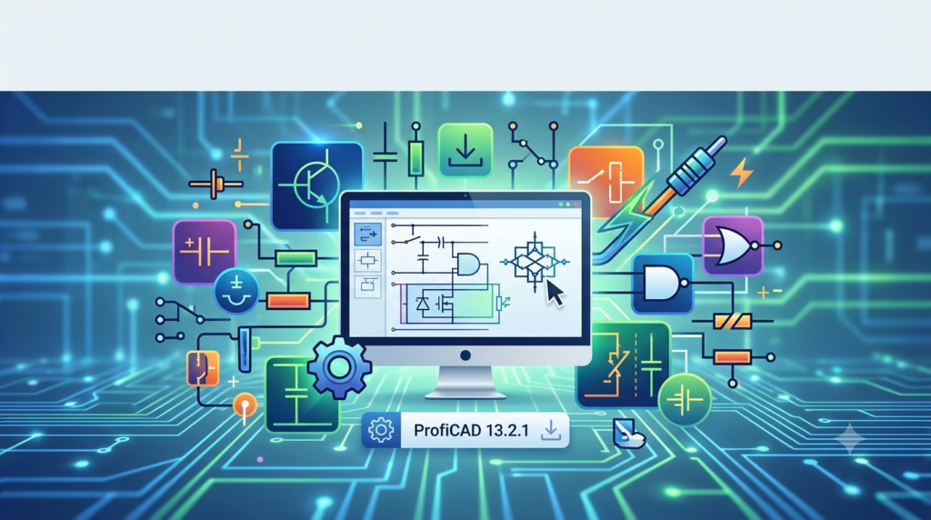 ProfiCAD 13.2.1 (Electrical Schematics & CAD Software)
